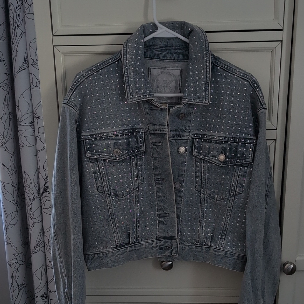 Michael Kors Rhinestone Jean Jacket